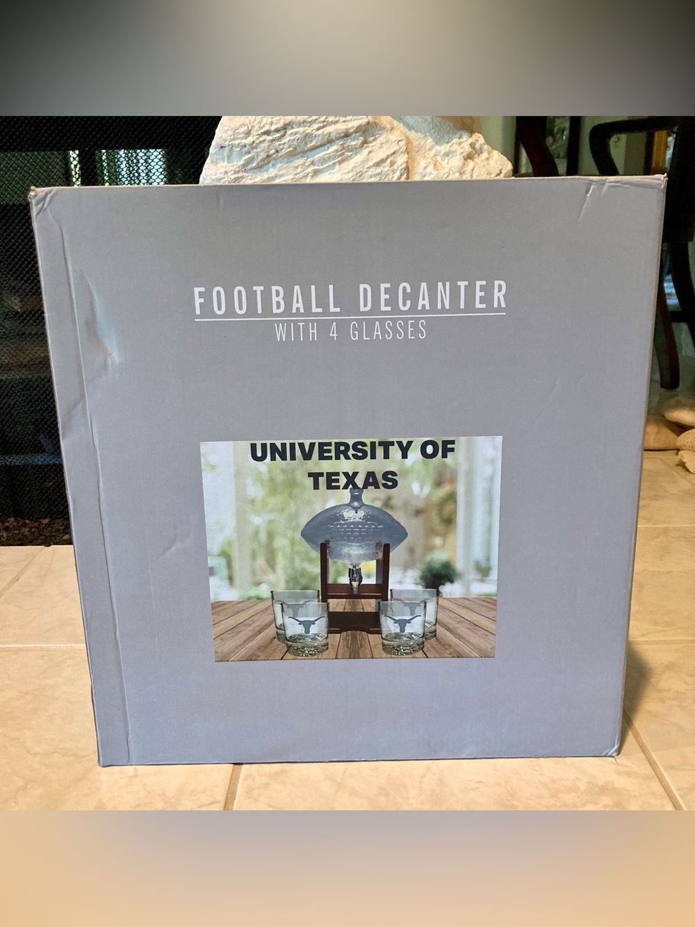 University of Texas Football Decanter Set - new in box